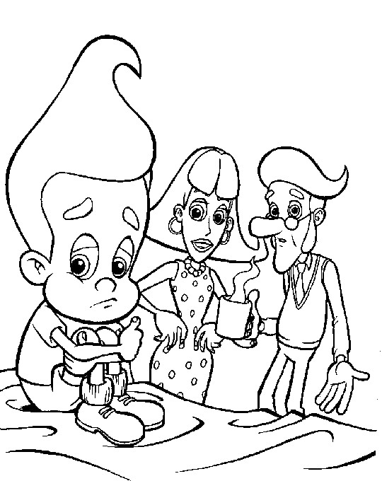 Plansa de colorat cu Jimmy Neutron 20 13